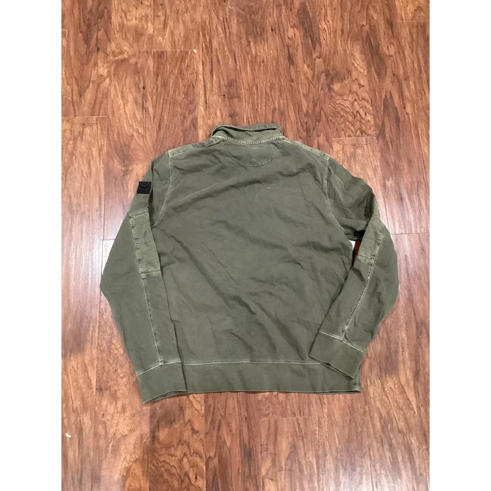 DKNY JEANS MENS  Dusty  Olive 100% Cotton Knit Sweater Medium
